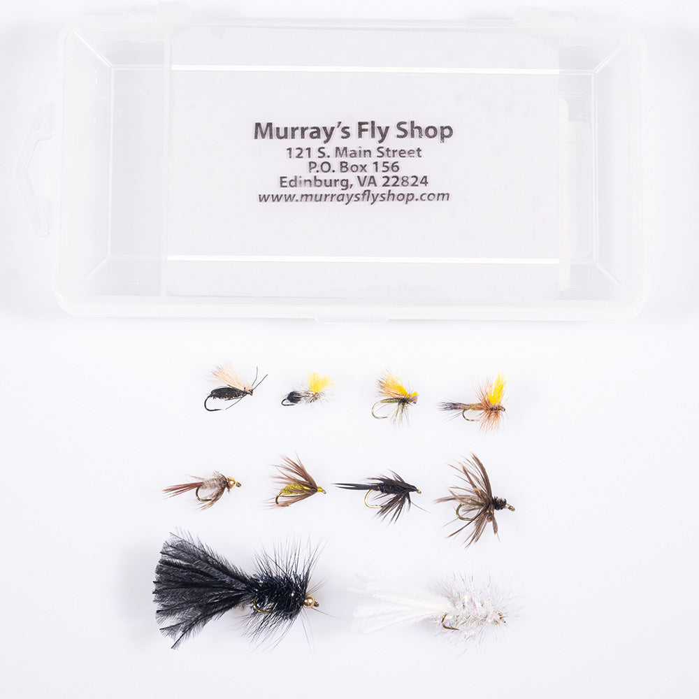 The Fly Fishing Place Trout Flies Assortment - Collection of 24 Best Flies  for Trout Fly Fishing with Fly Box - Essential Dry and Wet Fly Selection