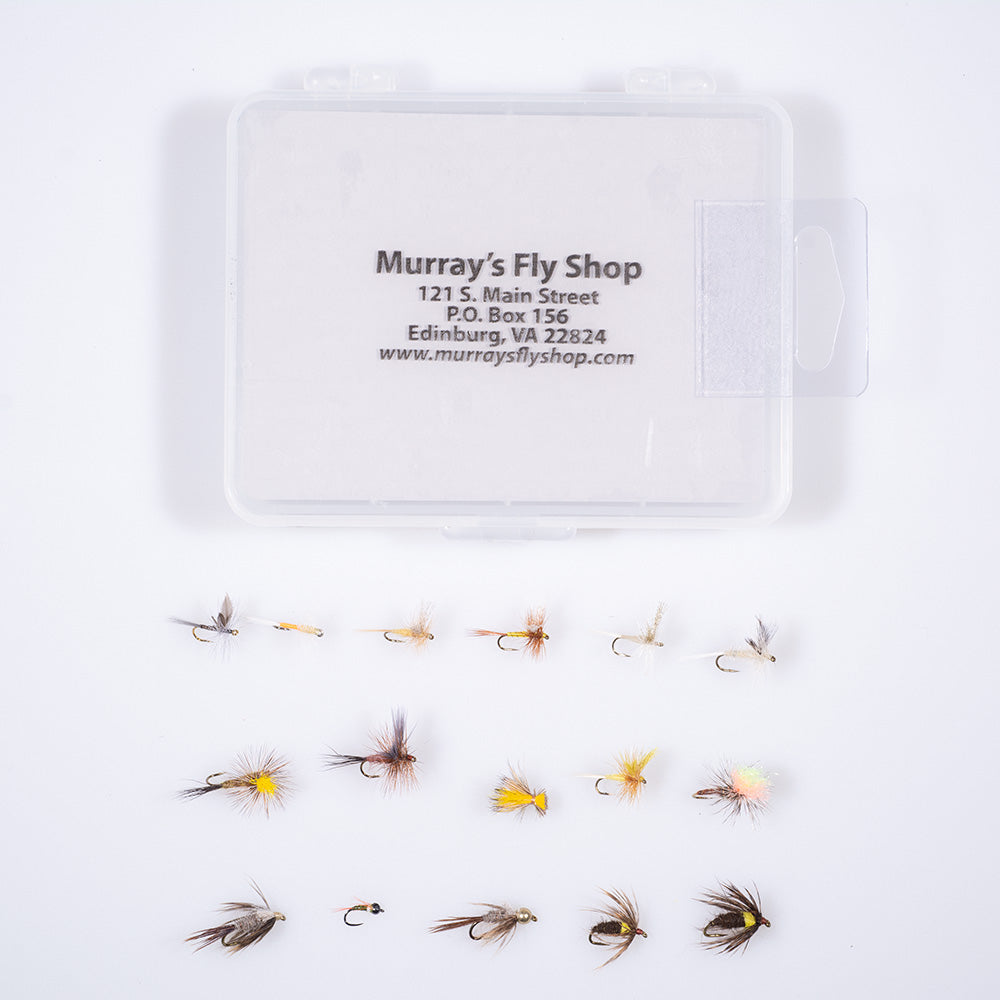 Mountain Trout Fly Assortment shown on a white background