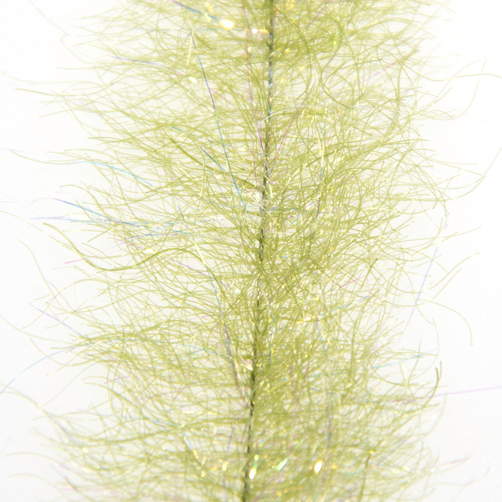 Flash Blend Baitfish Brush in Olive over a white background