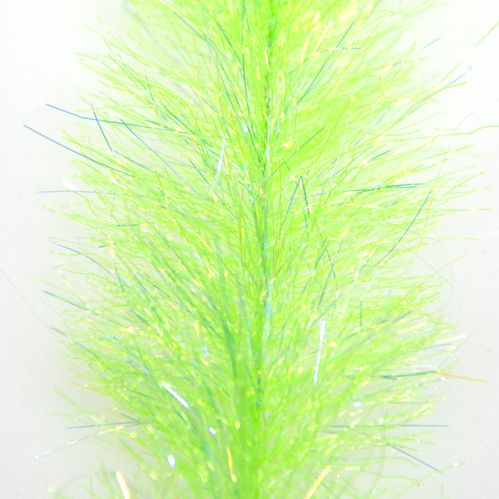 Flash Blend Baitfish Brush in Fluorescent Chartreuse over a white background