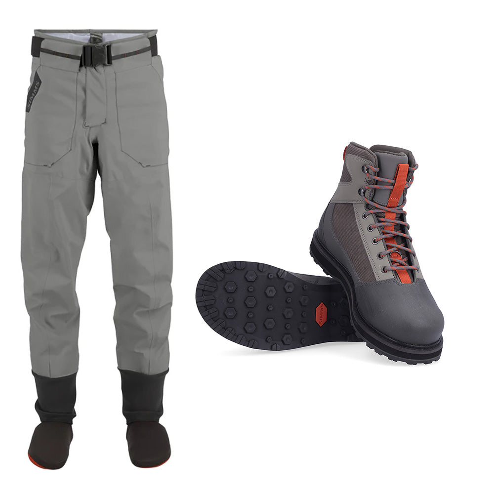 Simms Wading Pants & Boots Bundle