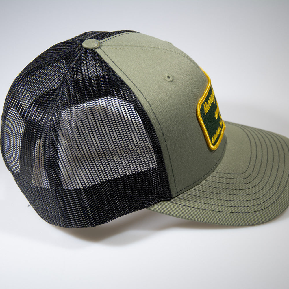 Murray's Trucker 112 Popper Hat in Loden/Black