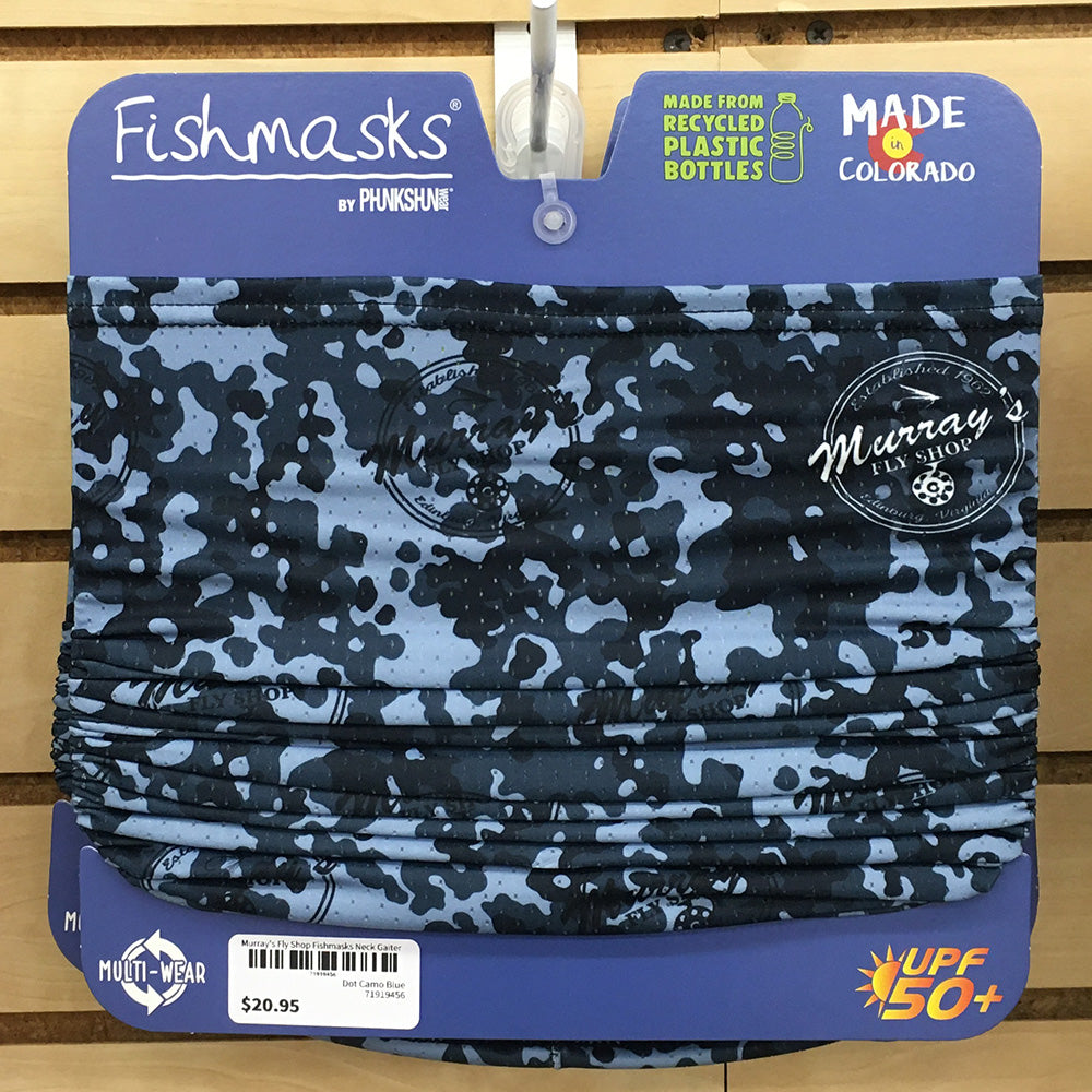 Murray's Fly Shop Fishmasks Neck Gaiter Dot Camo Blue